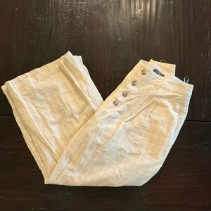 Elegant Cream Women's Trousers
